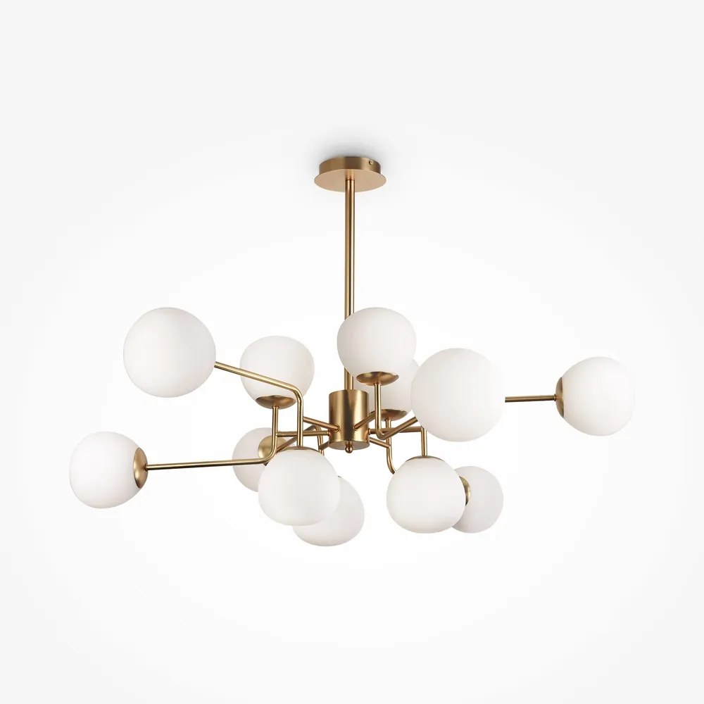 Maytoni Lampadario moderno con diffusori in vetro e struttura in metallo Erich - 40W ORO