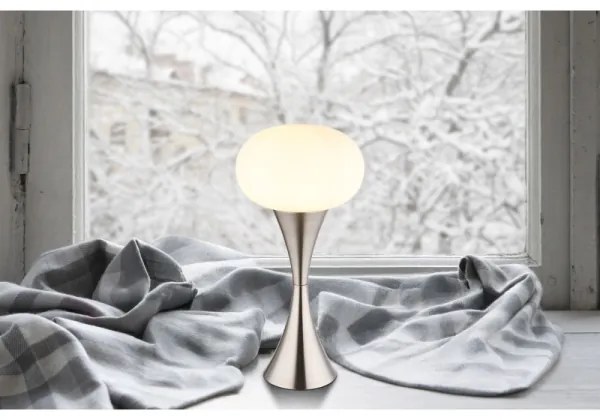 Globo 21027N - Lampada da tavolo LULA 1xE14/25W/230V cromo opaco