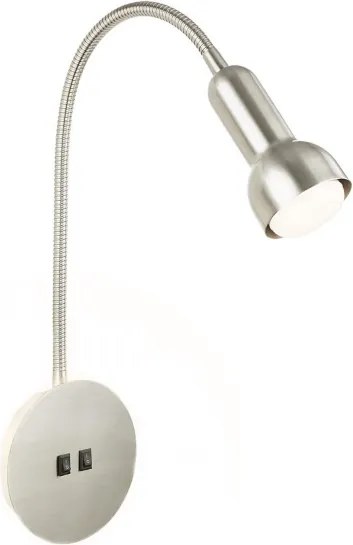 Briloner 2178012 - LED Lampada flessibile da muro 1xE14/10W/230V + LED/3W cromo