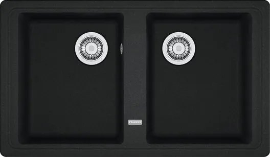 Lavello 2 vasche in fragranite nero FRANKE Malta L 86 x L 50 cm