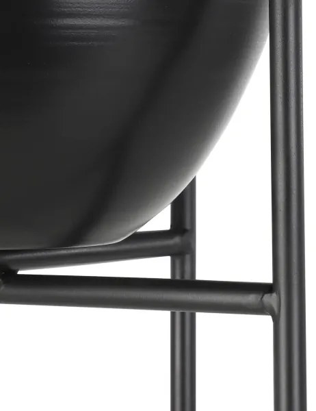 Eglo 428035 - Vaso da fiori in metallo SHIKABE 73x23,5 cm nero