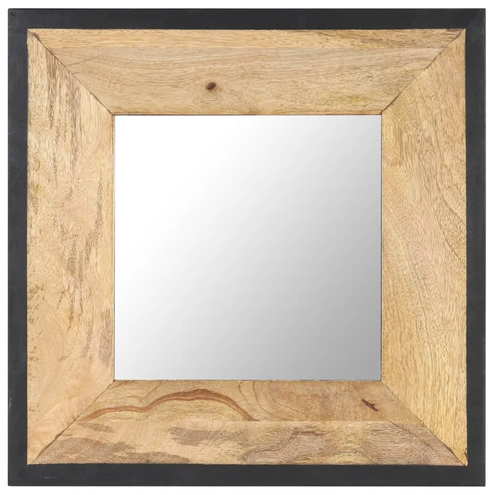 Specchio 50x50 Cm İn Legno Massello Di Mango /