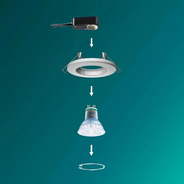 Philips - Faretto da incasso PERIDOT 1xGU10/7W/230V bianco
