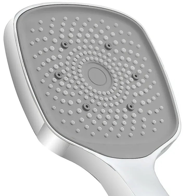 Doccetta quadrata H 25 cm monogetto in ABS cromato lucido