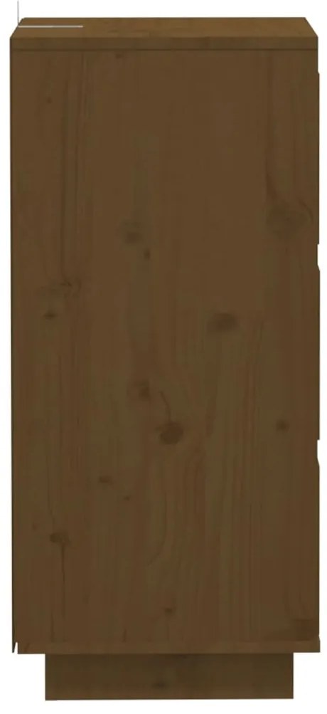 Credenze 2 pz marrone miele 32x34x75 cm legno massello di pino