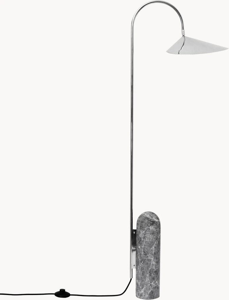 Lampada da terra orientabile con base in marmo Arum