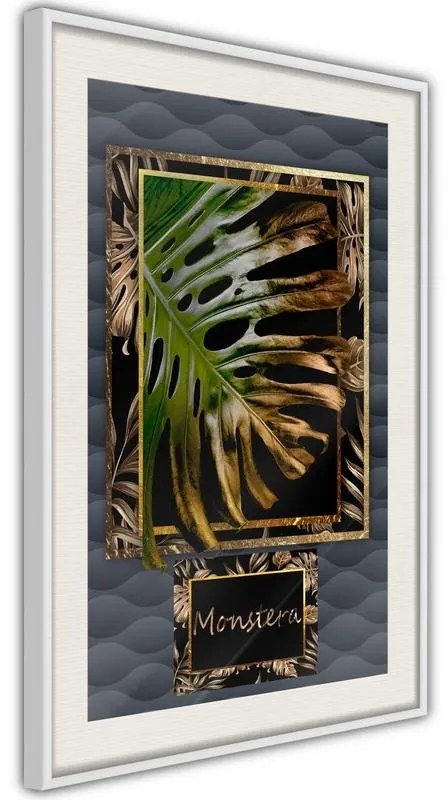 Poster  Monstera in the Frame  Cornice Quadri Cornice nera con pass-partout, Larghezza x Altezza Home decor 20x30