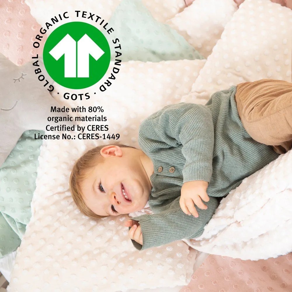 Set copripiumino e federa da bambini beige in misto cotone per culla 80x80 cm Frosty Almond – Roba