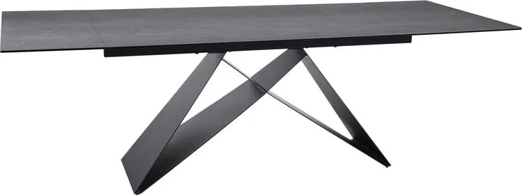 Tavolo allungabile Westin Ceramic PIETRA DI SAVOIA grigio/nero opaco - L160-240 cm