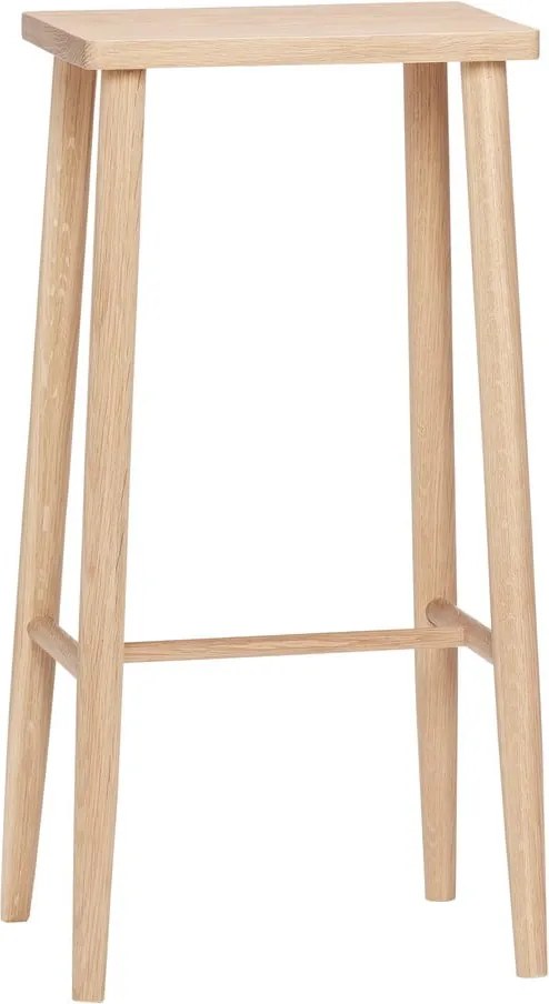 Sedia da bar di colore naturale in rovere massiccio (altezza della seduta 72 cm) Folk – Hübsch