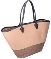 Borsa tessuto marrone cm 30h34x3