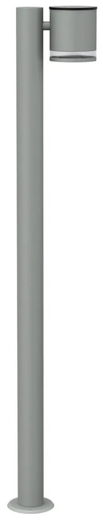 Paletto da Giardino Solare Grigio da 100cm IP54 in Alluminio Colore Bianco Naturale 4.000K