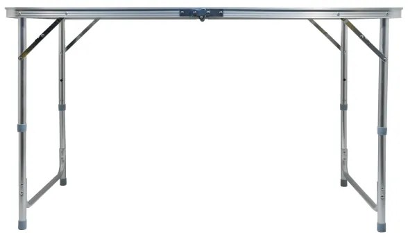 Tavolo da campeggio pieghevole + 4x sedia bianco/cromo