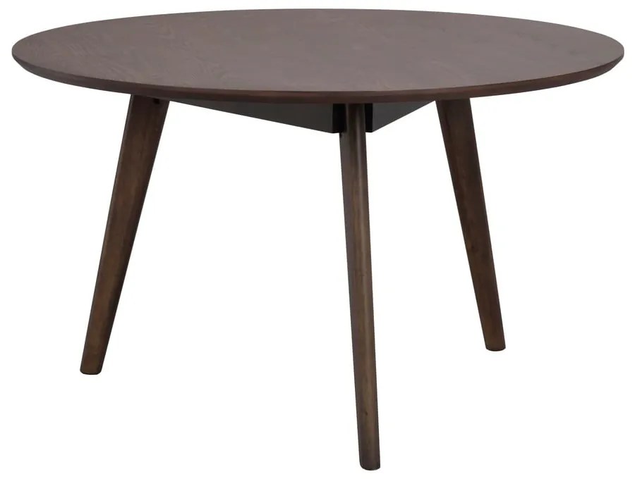 Tavolino marrone scuro in rovere ø 90 cm Yumi - Rowico