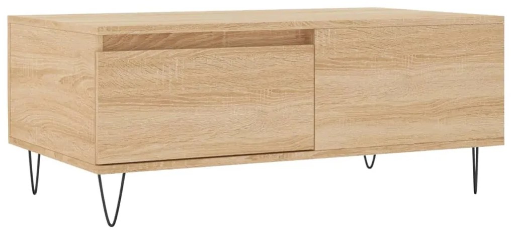 Tavolino salotto rovere sonoma 90x50x36,5 cm legno multistrato