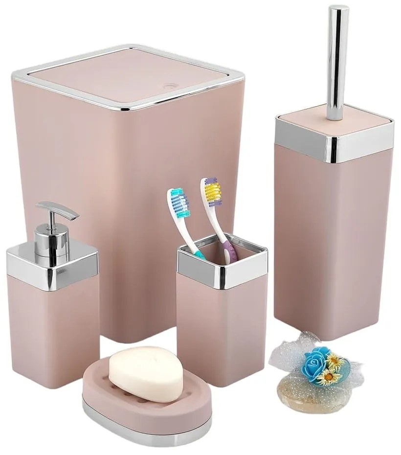 Set di accessori da bagno rosa - Oyo Concept