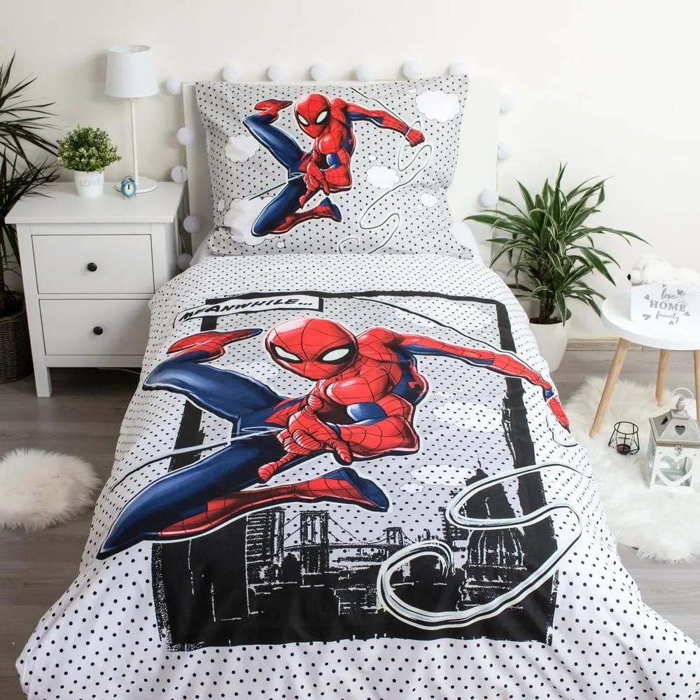 Biancheria da letto singola in cotone per bambini con effetto luminoso 140x200 cm Spiderman - Jerry Fabrics