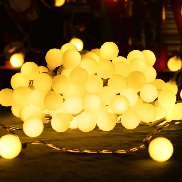 Aigostar - Catena luminosa decorativa LED per esterni 50xLED/3,6W/230V/8 funzioni 5m IP44 bianco caldo