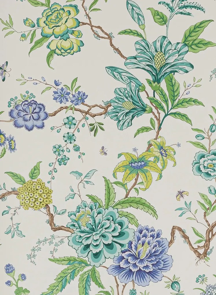 Manuel Canovas Carta da parati Beauchamp - Vert d'Eau