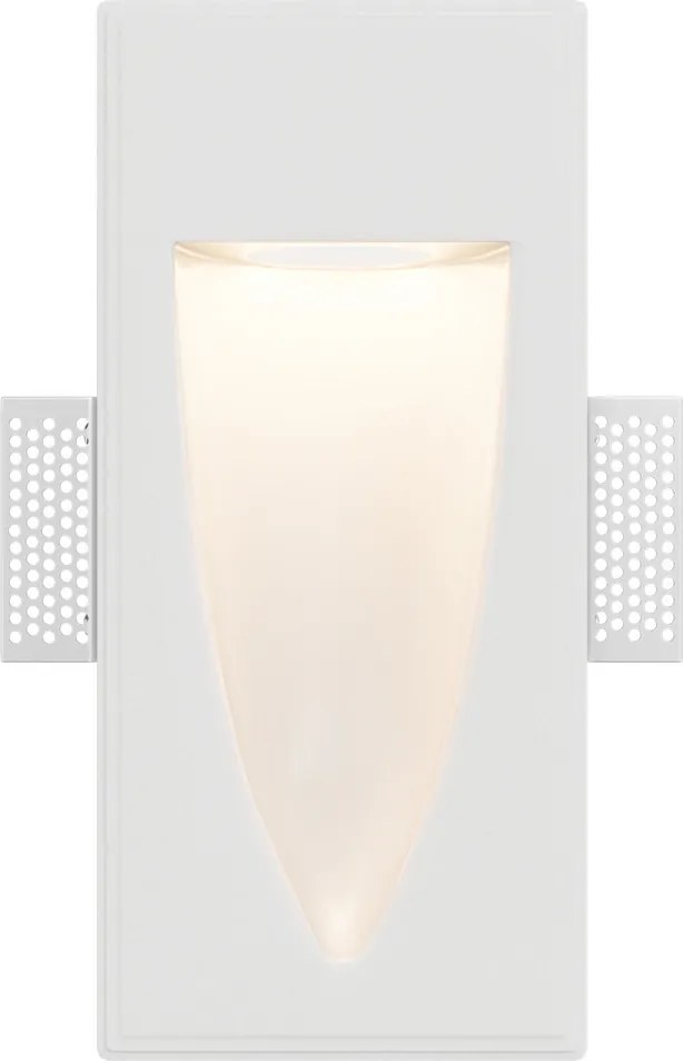 Applique da Incasso Segnapasso GU10 Curva in Gesso Pitturabile