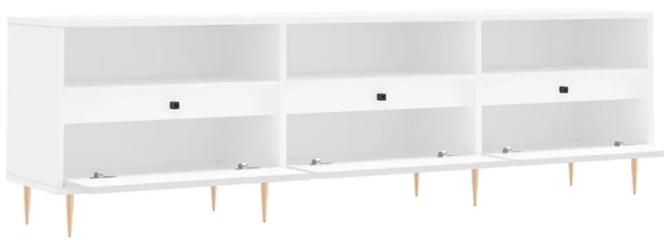 Mobile Porta TV Bianco 150x30x44,5 cm in Legno Multistrato