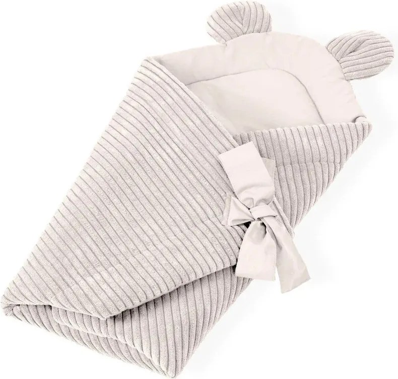 Copertina per neonati beige in velluto a coste 35x65 cm – Meowbaby