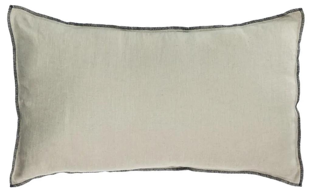 Kave Home - Fodera cuscino Elea 100% lino grigio chiaro 30 x 50 cm