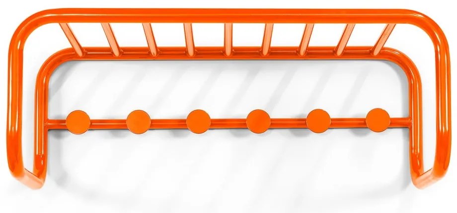 Attaccapanni da parete arancione in metallo con scaffale 72 cm Retro – Spinder Design