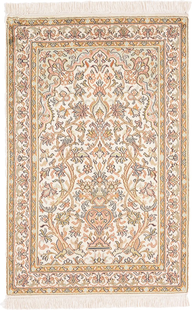 Cashmere Silk Tappeto 60 x 100 (Indian) Annodato A Mano
