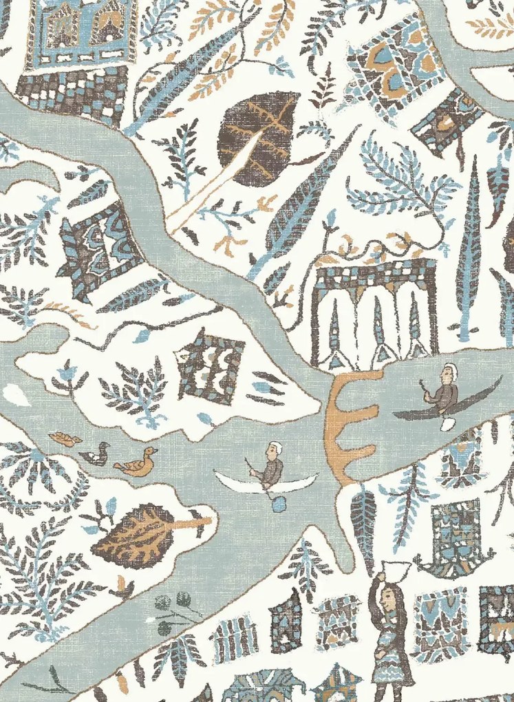 Lewis & Wood Carta da parati Utopia - Aqua Vita