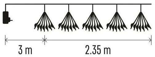 Catena di Natale LED 150xLED/5,35m bianco caldo