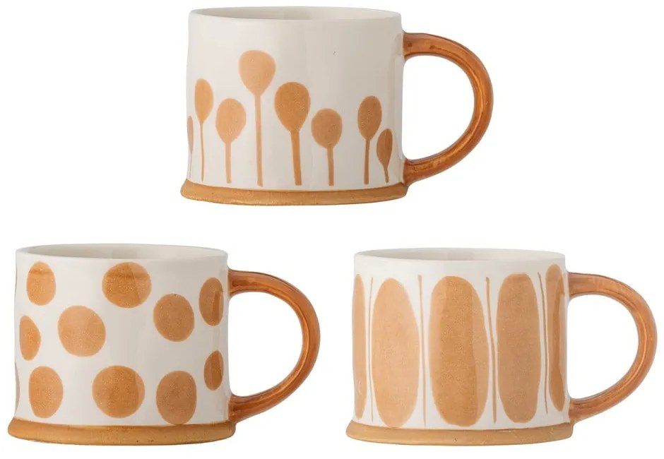 Set di tazze giallo ocra in gres 3 pezzi 450 ml Linora - Bloomingville