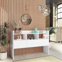 Credenza Bianca 120x30,5x70 cm in Legno Multistratocod mxl 127019