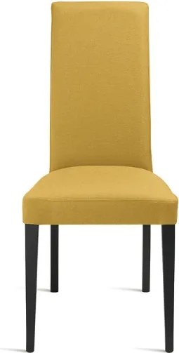 Sedia in tessuto Giallo con gambe in legno DENVER 2 sedie