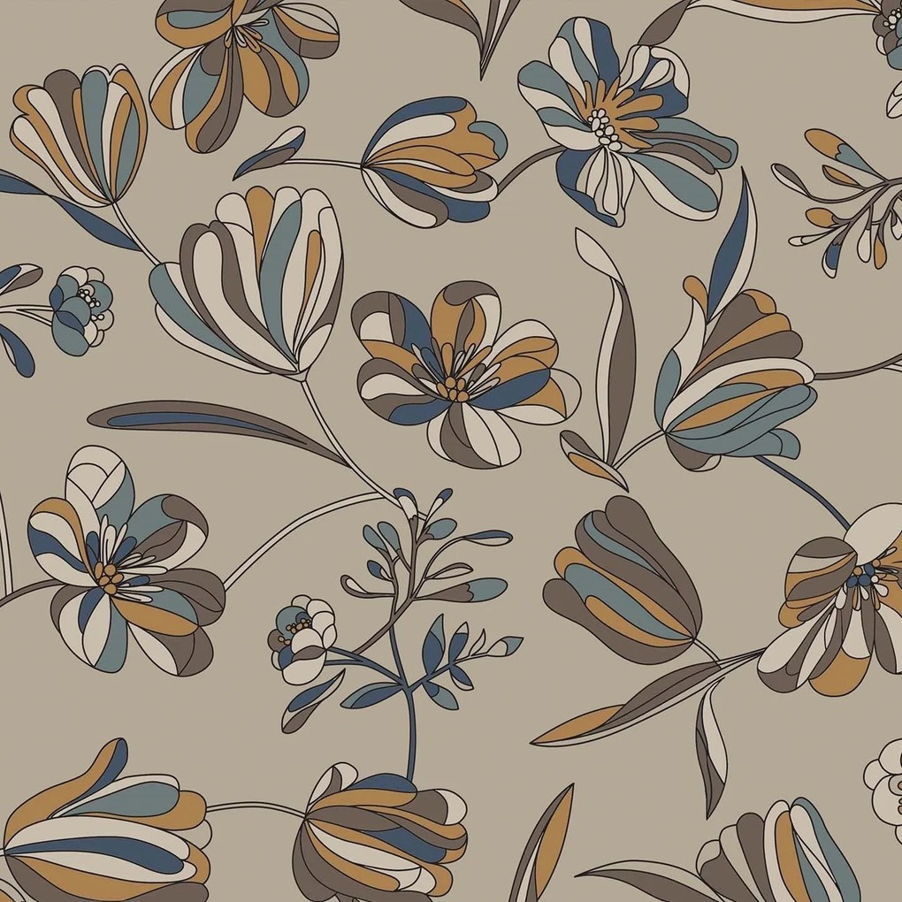 Omika collezione cuscini a fantasie multicolor in velluto impermeabile beige