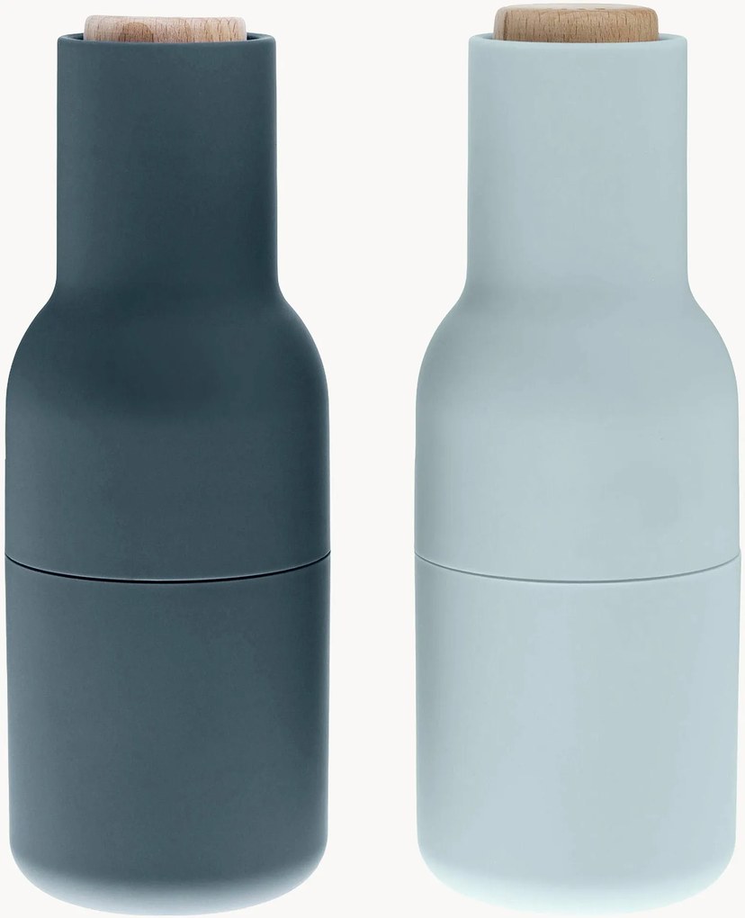 Set macina sale e pepe con coperchio in legno di faggio Bottle Grinder 2 pz