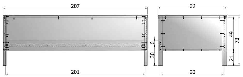 Letto singolo verde 90x200 cm Nikki - WOOOD