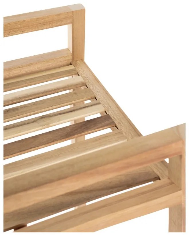 Scaffale da bagno in legno di acacia con quattro ripiani su ruote 35x110 cm Acina - Wenko