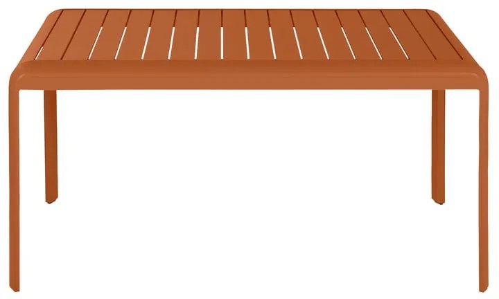 Tavolo da pranzo per giardino Idaho NATERIAL struttura e superficie in Alluminio  arancione per 4 persone 144x70cm