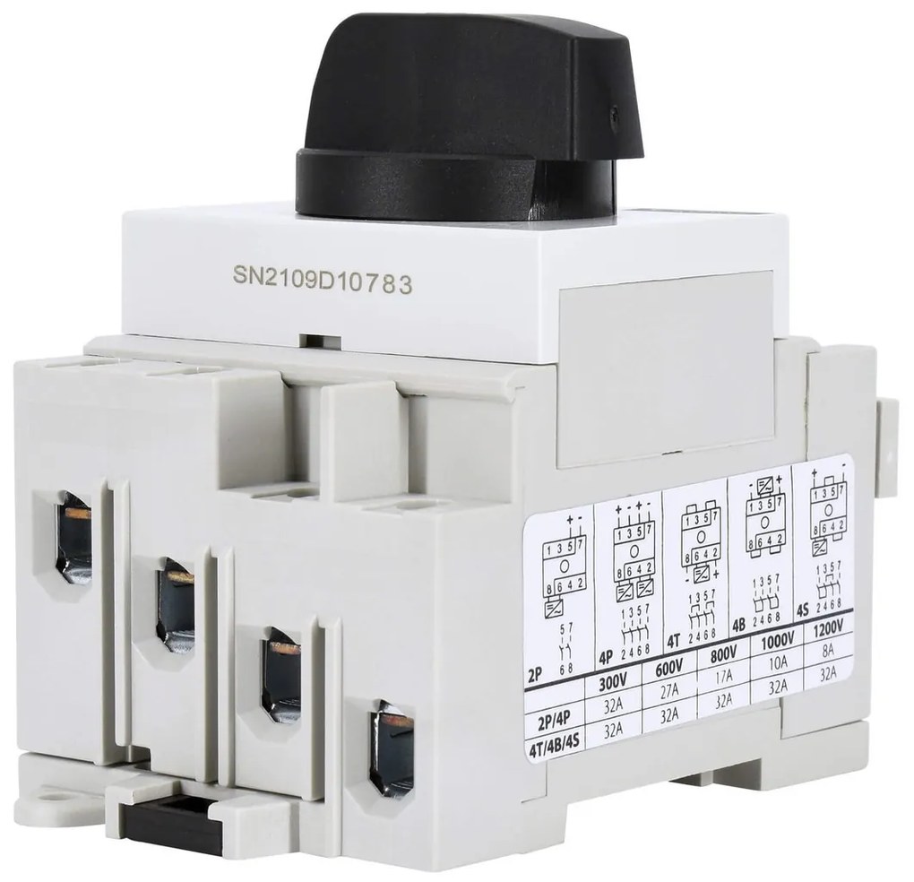 Interruttore di Manovra Fotovoltaico - Sezionatore 4 Poli 1.200V DC 32A