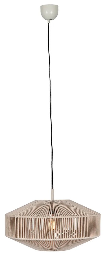 Lampada a sospensione Japandi corda marrone 46 cm - Svea