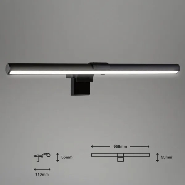 Briloner 2303-015 - Luce LED dimmerabile per schermo LED/3,5W/230V 2700/4000/6500K