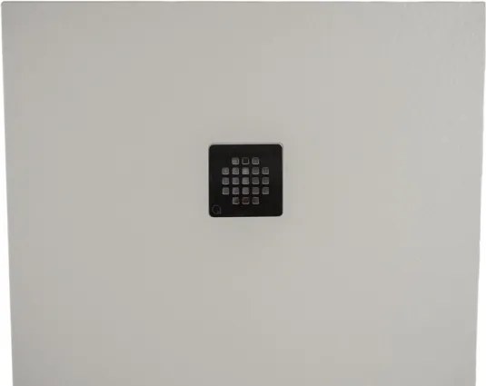 Piatto doccia in mineralmarmo 70x100 cm beige effetto pietra con griglia e piletta sifonata