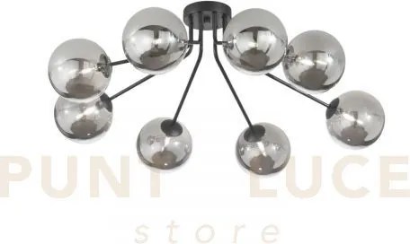 Plafoniera honey nera 8 luci attacco g9 28x88,4x80,8cm in metallo e...