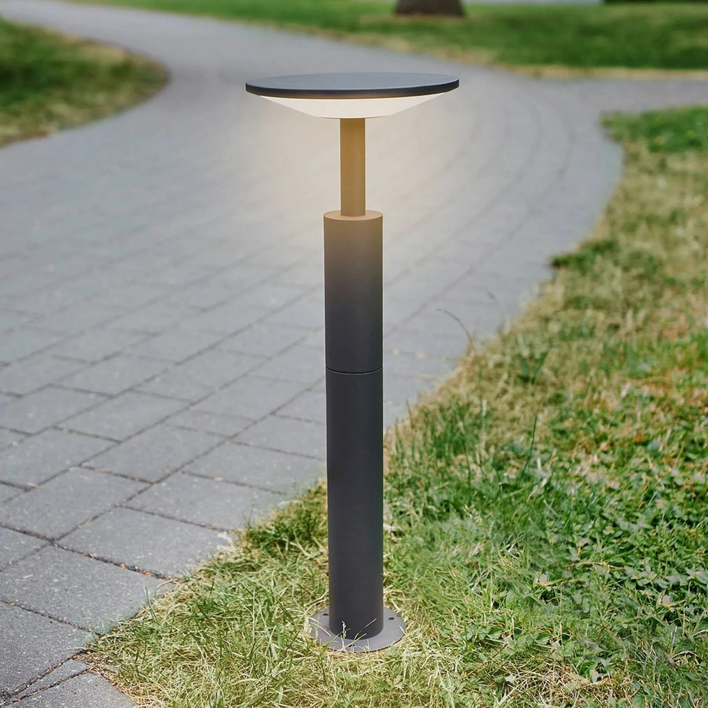 Lampioncino da giardino Fenia Lucande, Nero, Alluminio, Moderno, Lampada LED da esterni