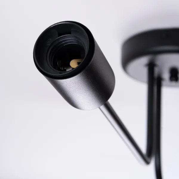 Sollux SL.1446 - Lampadario a plafone VECTOR 4xE27/15W/230V nero