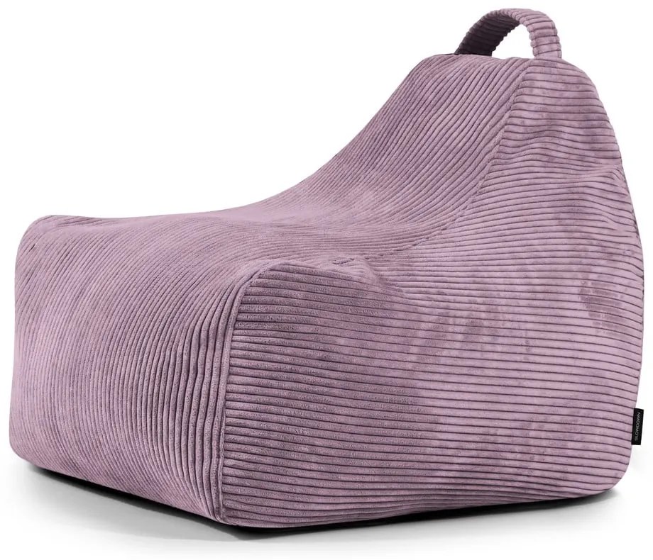 Pouf a sacco per bambini viola con rivestimento in velluto a coste Game Amuse – SLOWDOWN