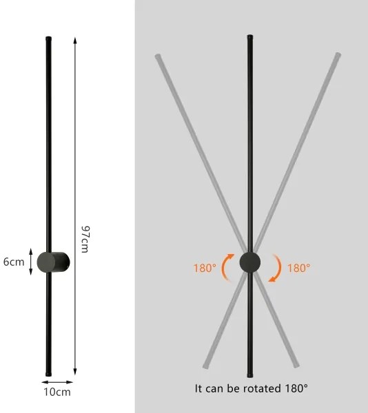 Brilagi - Applique da esterno AURA LED/20W/230V 4000K IP54 nero
