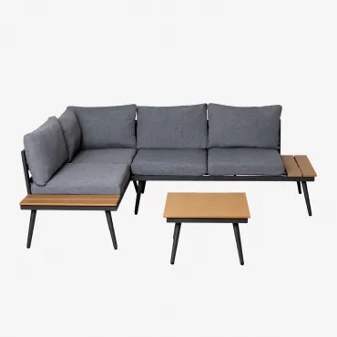 Set per esterni Nadi Nero - Grigio Grafite - Sklum