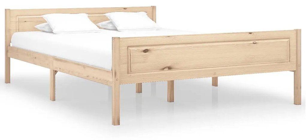 Giroletto Senza Materasso 140x200 Cm İn Legno Massello Di Pino /